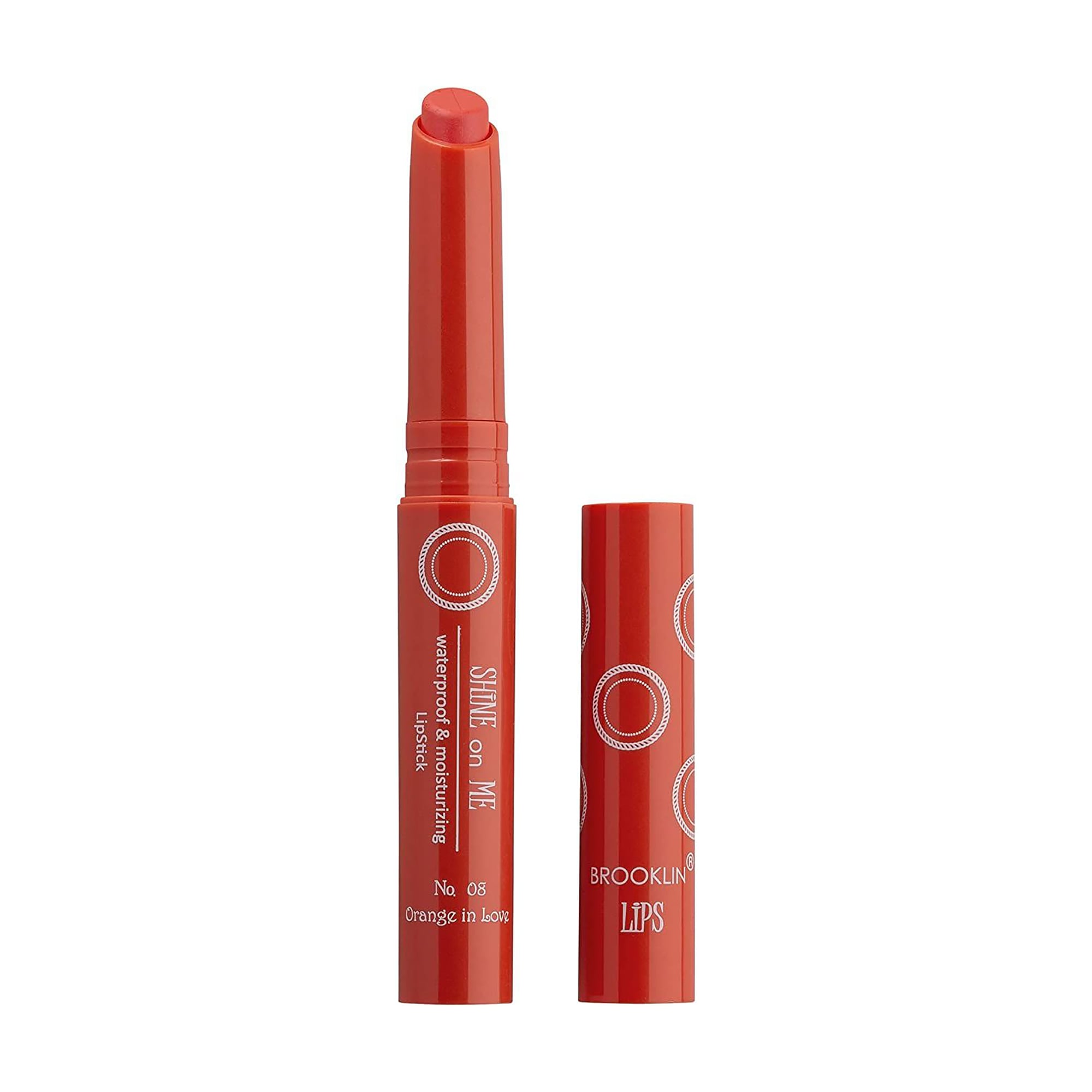 Вологостійка помада-блиск для губ Impala Brooklin Shine On Me 08 Orange in Love, 2.5 г